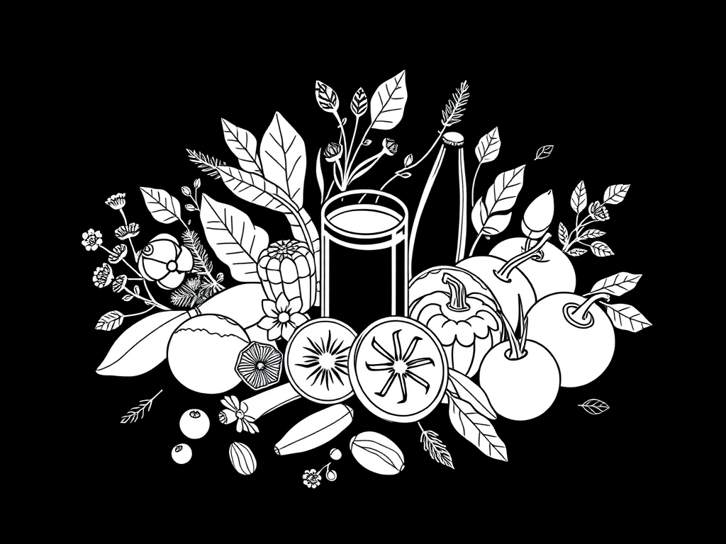 Nutritional wellness concept with herbs, spices, fruits and vegetables