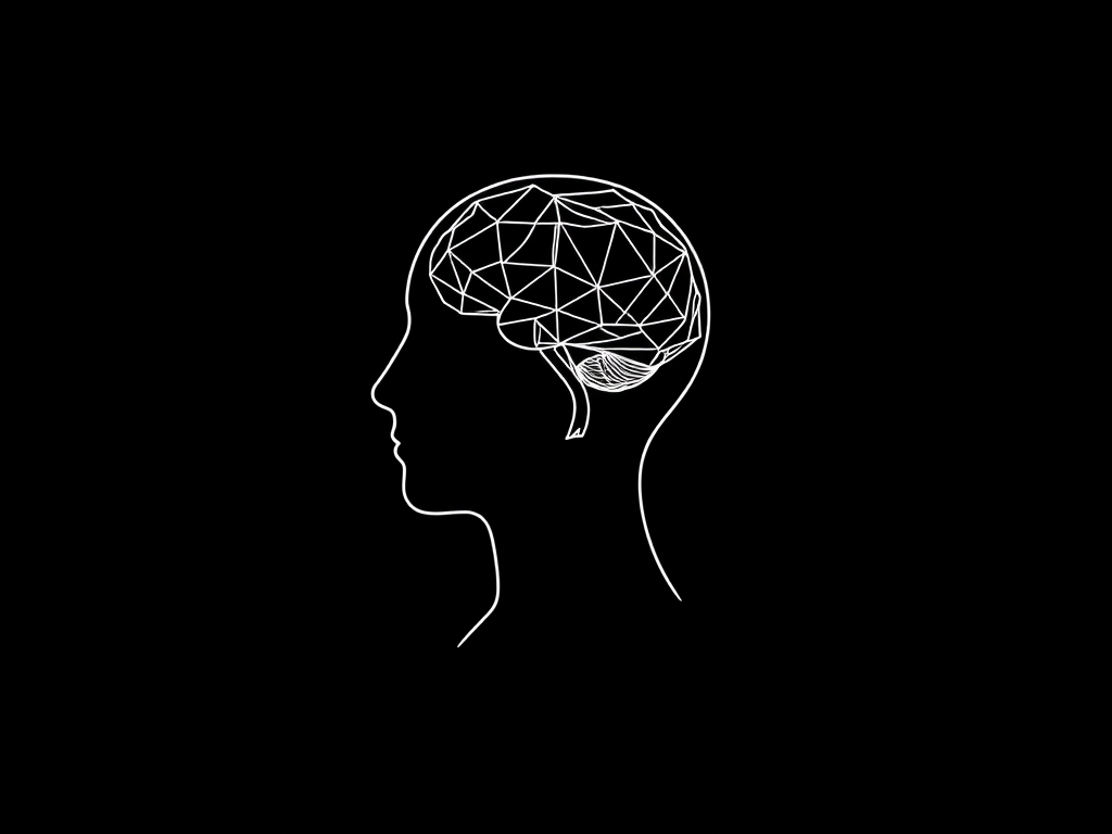 Mental wellness concept with head and brain patterns